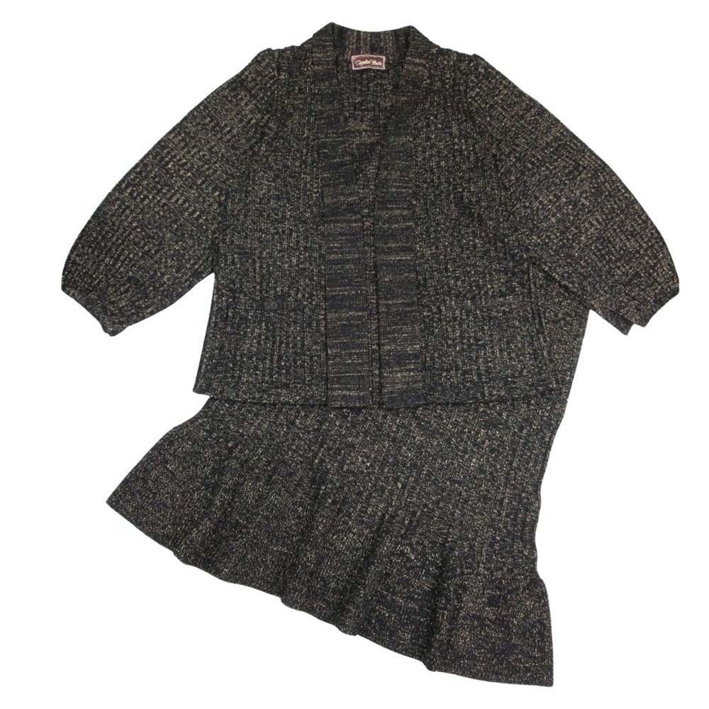 コメントの方未使用タグ付サイトウトヨコ斎藤都世子スーツSaitouToyoko 斎藤都世子 サイトウトヨコ ニットジャケット ピンク グレー