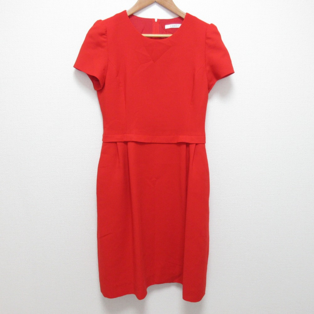 【中古】美品 FOXEY フォクシー Dress Essence ドレス ワンピース 40930 サイズ40 レッド レディース Luxs ブランド古着のリュクス 14,406円