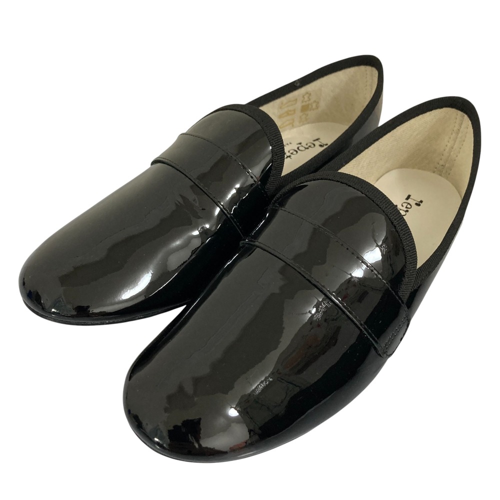 【中古】新品同様 repetto レペット MICHAEL LOAF AD V829V パテントレザー ローファーシューズ サイズ35 約22cm ブラック レディース Luxs ブランド古着のリュクス