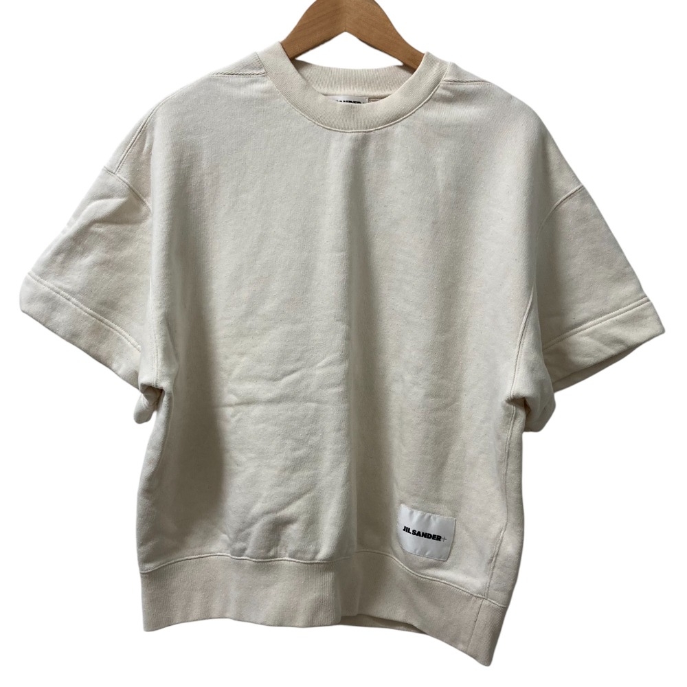 【中古】良品 24SS JIL SANDER+ ジルサンダープラス オーバーサイズ 半袖スウェット Tシャツ トレーナー J40GC0105 サイズL オフホワイト メンズ レディース Luxs ブランド古着のリュクス