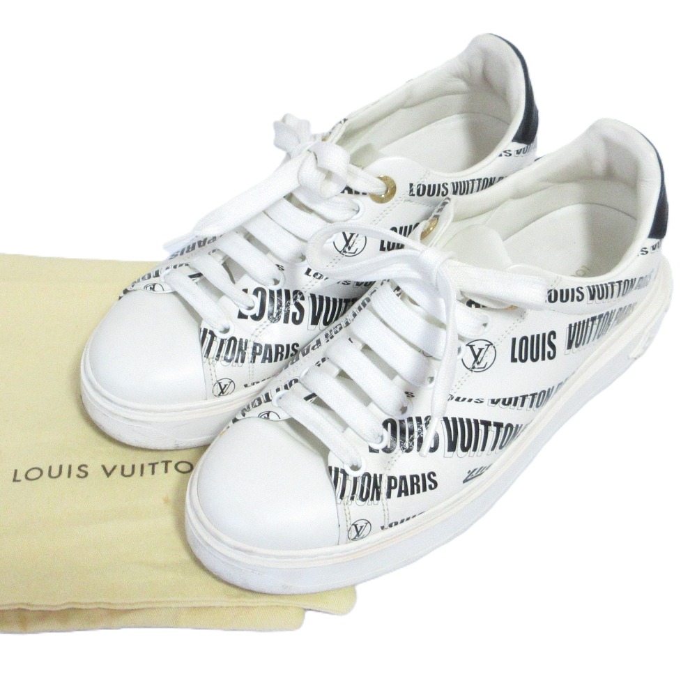 美品✨ ルイヴィトン タイムアウトライン ロゴ刺繍 スニーカー 23cm相当 ルイヴィトン タイムアウトライン スニーカー｜郡山のまじめな