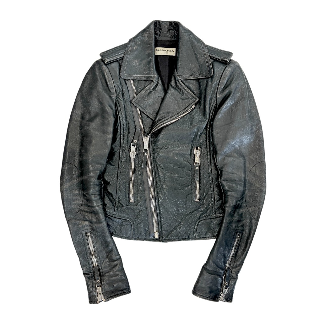 楽天市場】バレンシアガ ライダースジャケット サイズ34 ブラック