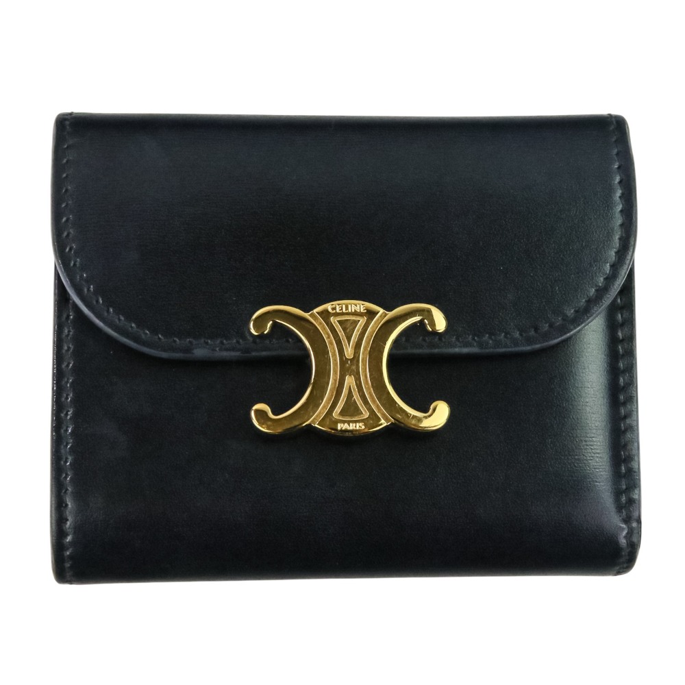 未使用品 セリーヌ CELINE スモールトリフォールドウォレット 三つ折り財布 楽天市場】セリーヌ CELINE 財布 三つ折り Triomphe スモール トリ