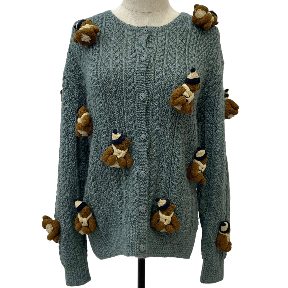 激レア ゆるだぼ ピンクハウス 花 かご くまちゃん ニット カーディガン 長袖 楽天市場】【中古】 PINK HOUSE / クマ ぬいぐるみモチーフ付き