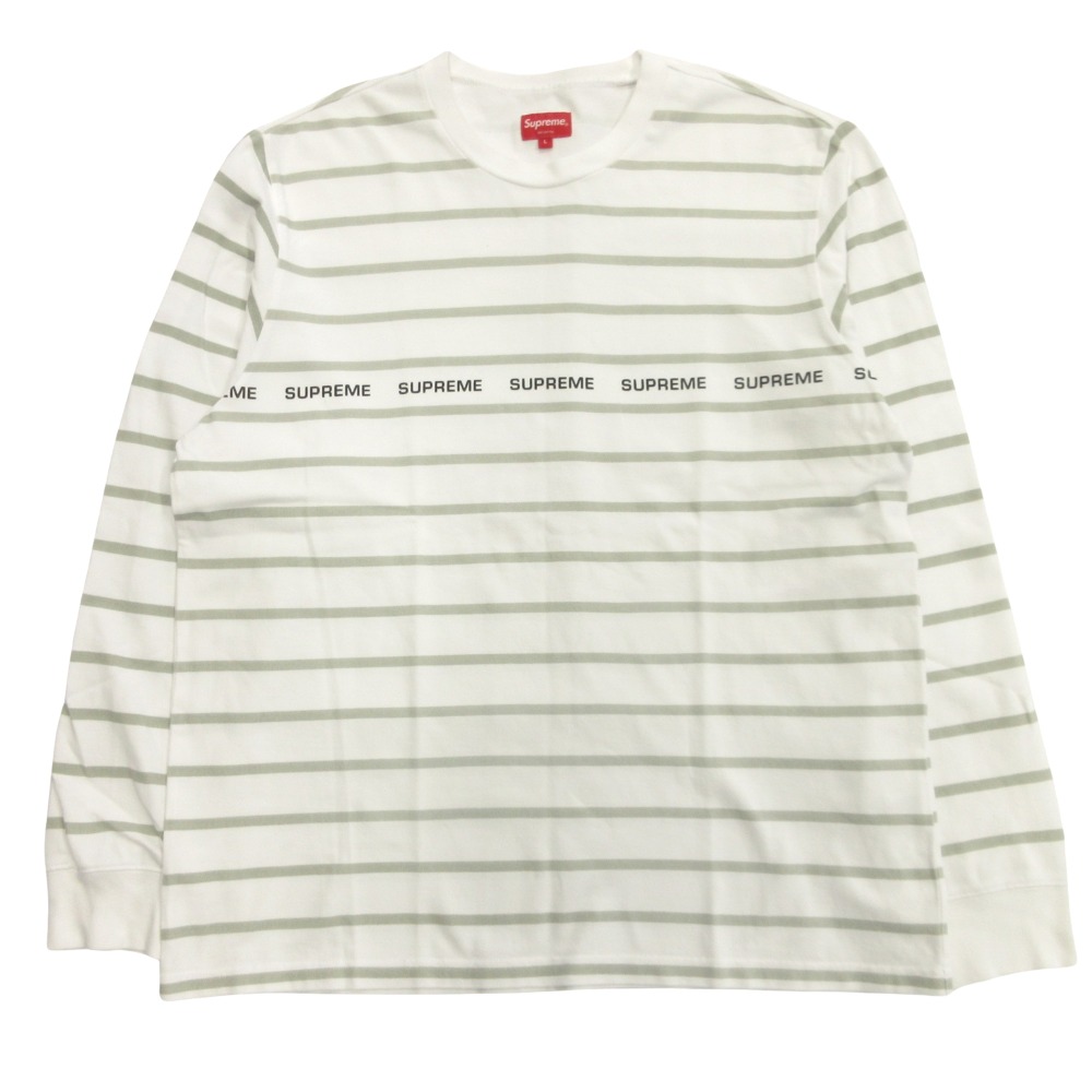 楽天市場】Supreme 17aw Vertical Striped Pique Crewneck