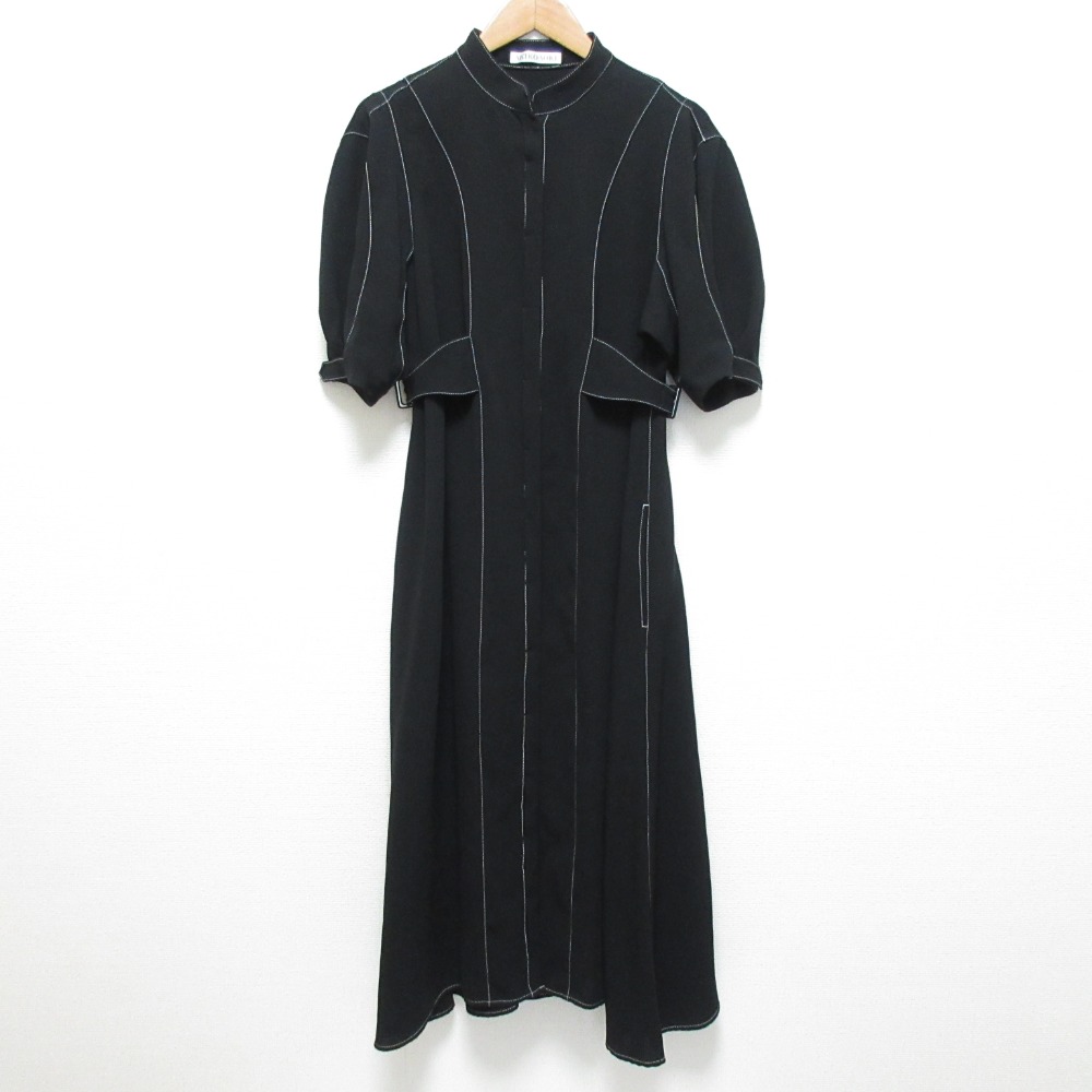 【中古】良品 24SS AKIKO AOKI アキコアオキ ママー ドレス ワンピース AA24SS-D04 サイズF ブラック レディース Luxs ブランド古着のリュクス