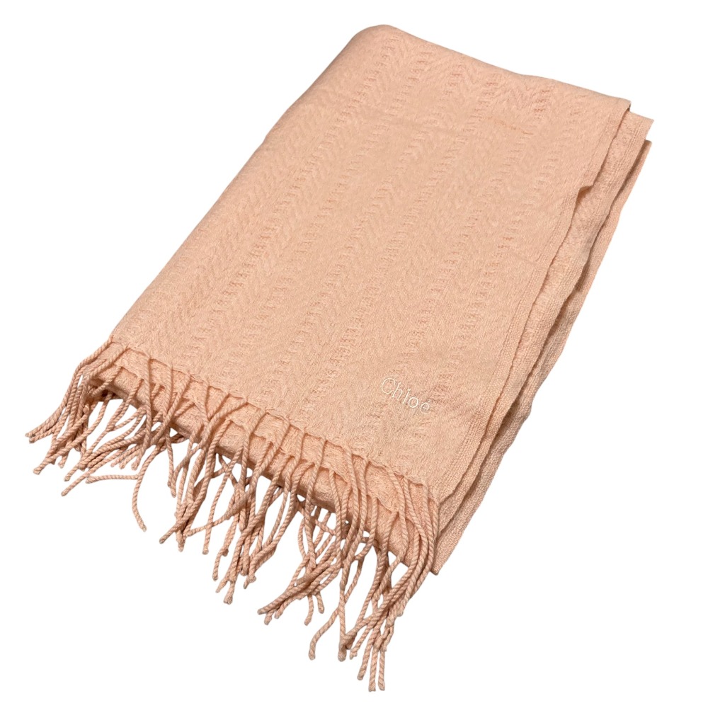 【新品　未使用】Chloe（クロエ）マフラー　ピンク Chloe - chloe クロエ カシミヤマフラー ピンクの通販 by