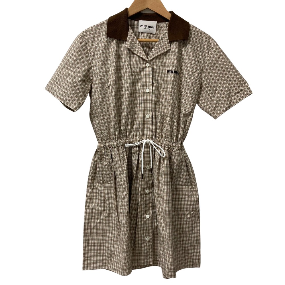 【美品】miu miu ミュウミュウ 黒 ミディドレス イタリア製 中古・古着通販】MIU MIU (ミュウミュウ) 22SS スタッズデザイン