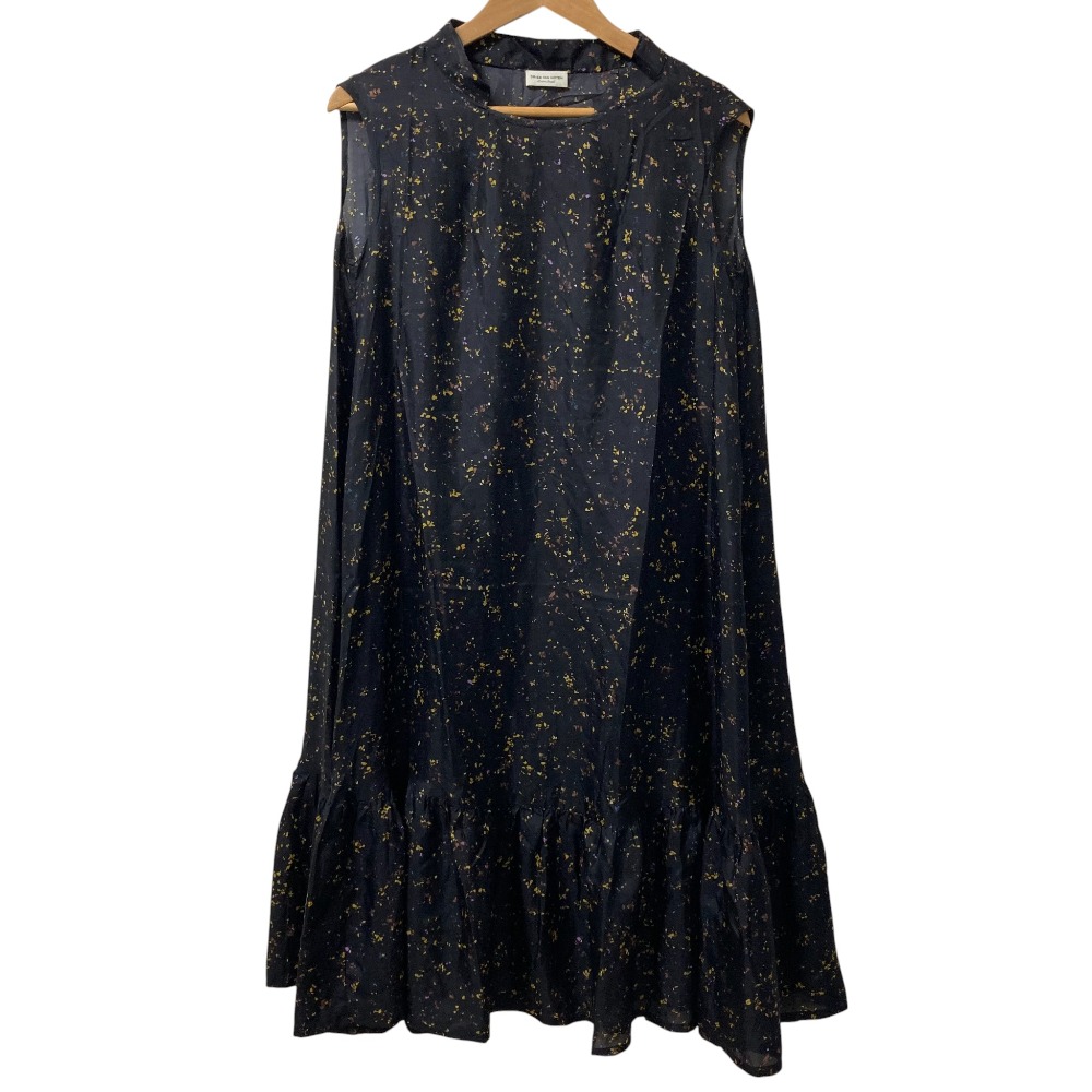 【中古】美品 DRIES VAN NOTEN ドリスヴァンノッテン シルク ノースリーブ ティアード ロングワンピース XS ブラック レディース Luxs ブランド古着のリュクス 20,839円