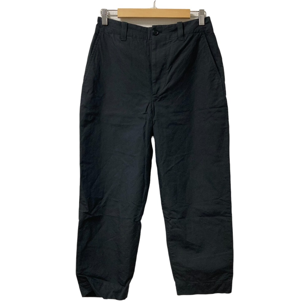 【美品】マーガレットハウエルMHL, 23SSコットンリネントラウザーパンツ黒2 美品】マーガレットハウエルMHL, 23SSコットンリネントラウザー