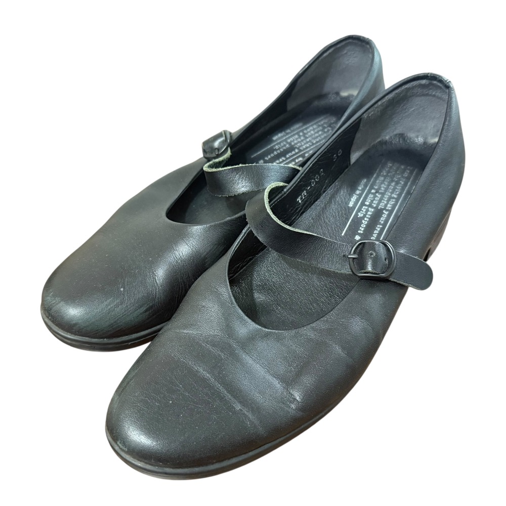 【中古】美品 chausser ショセ レザー メリージェーン パンプス サイズ36 約23cm ブラック レディース Luxs ブランド古着のリュクス