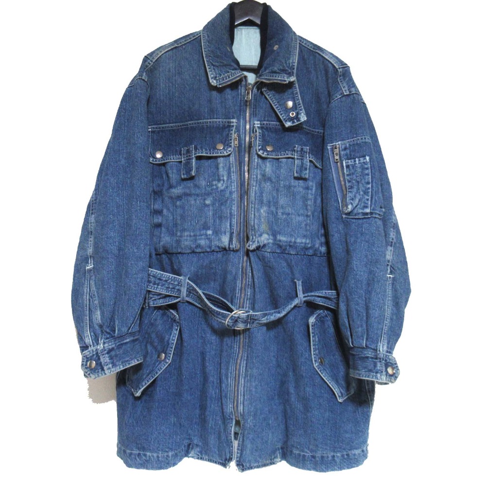 1989年　アイエス　イッセイミヤケ　リバーシブル 中綿　デニムジャケット 1989年 アイエス イッセイミヤケ リバーシブル 中綿 デニムジャケット