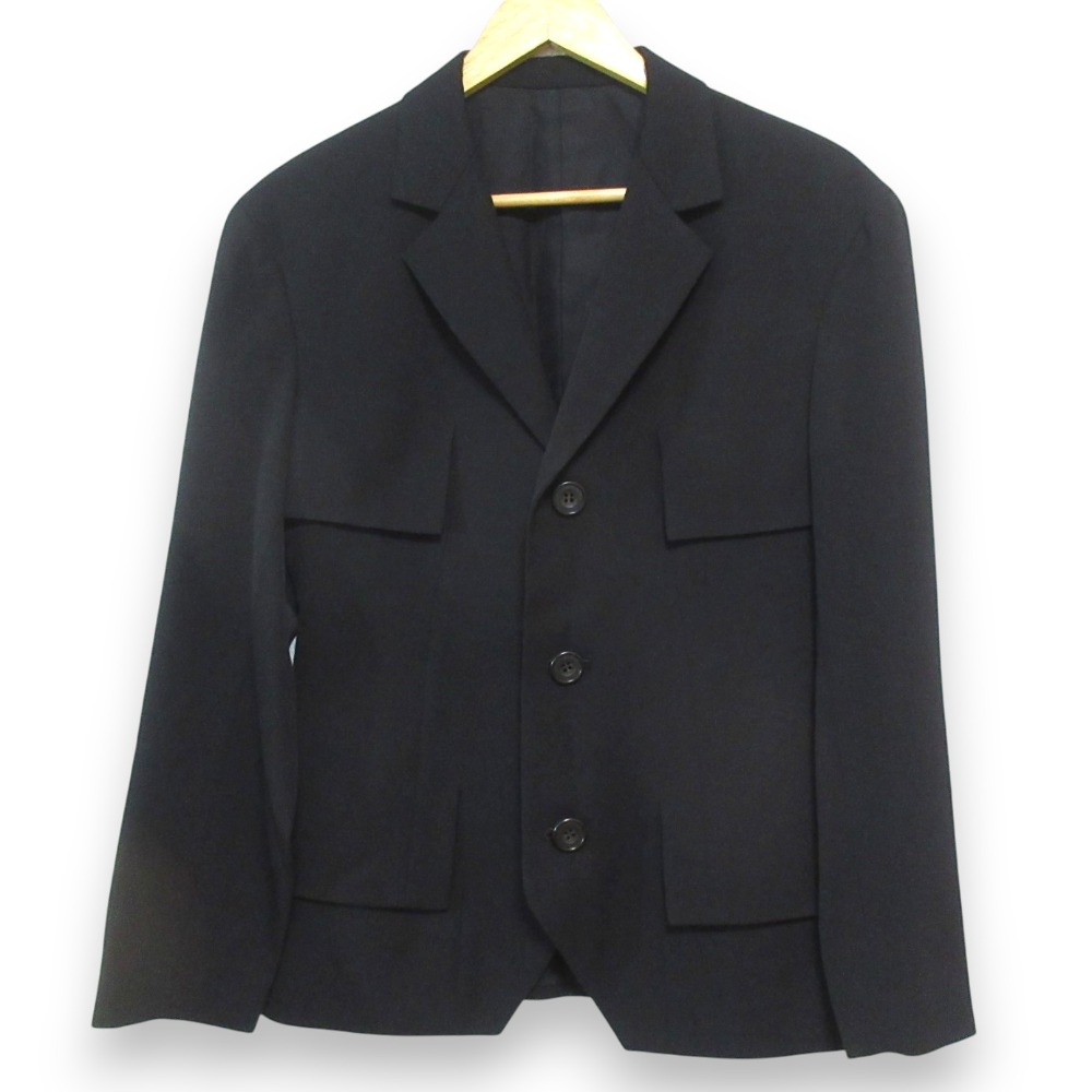 Y's ワイズ ヨウジヤマモト アシンメトリー ウールギャバ 変形ジャケット Y's ワイズ ヨウジヤマモト アシンメトリー ウールギャバ 変形