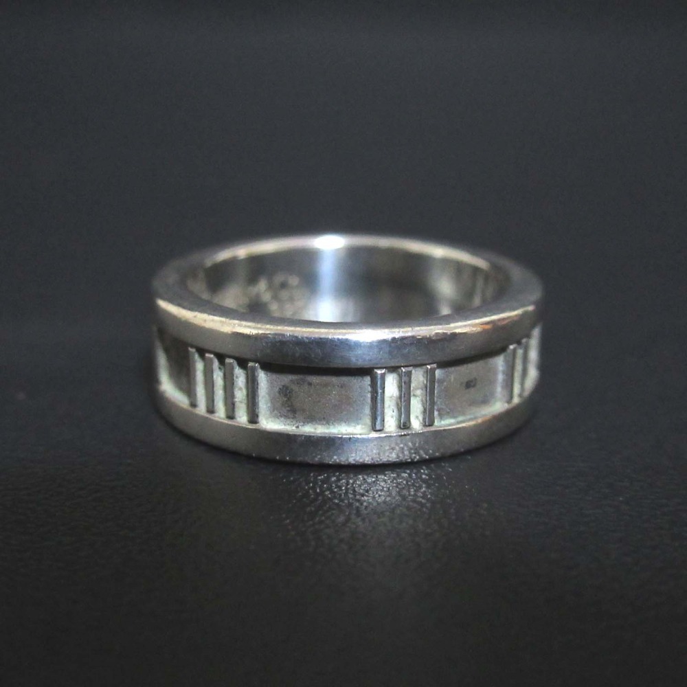 【中古】美品 Tiffany&Co ティファニー アトラス リング 指輪 925SV 9号 シルバー メンズ レディース Luxs ブランド古着のリュクス