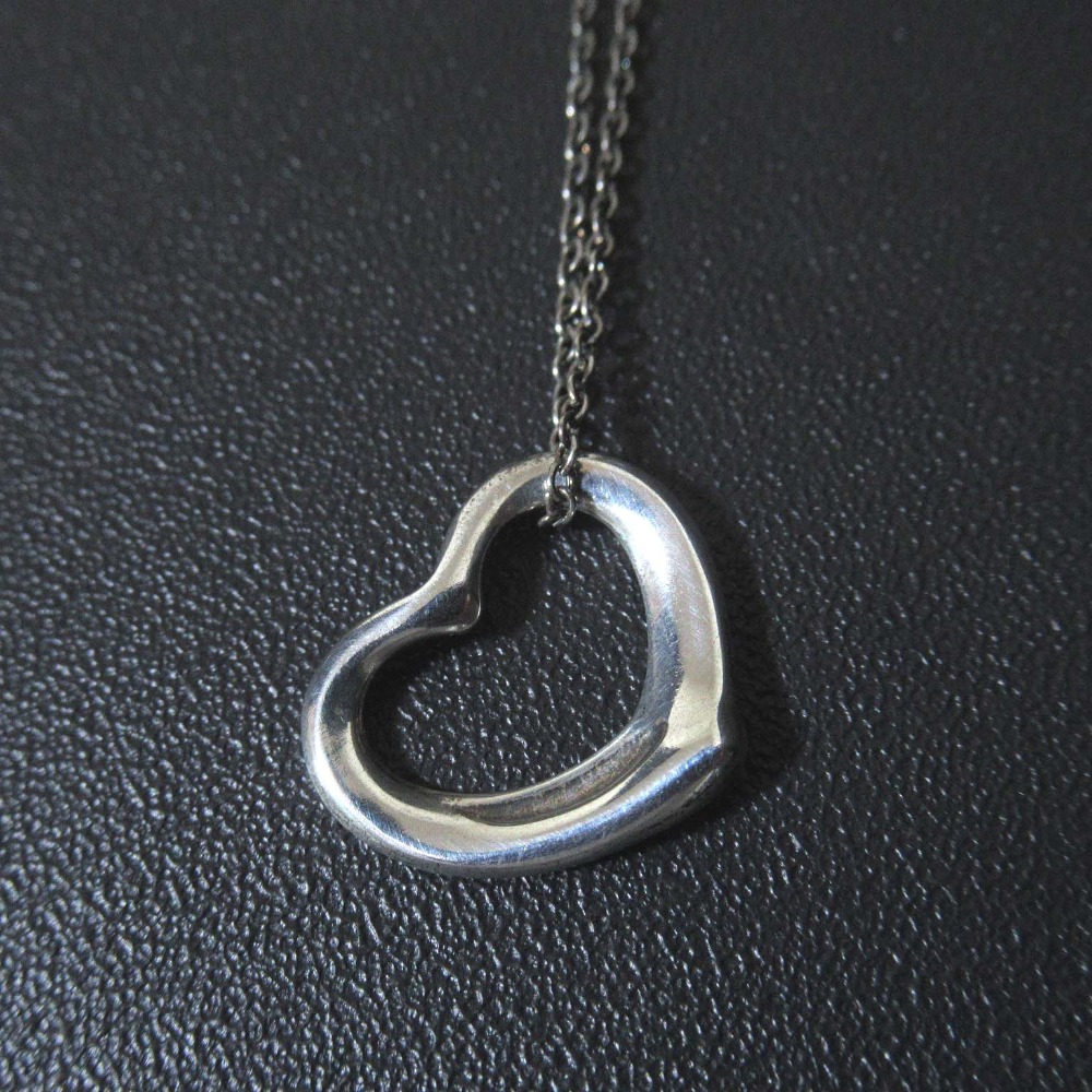 【中古】美品 Tiffany&Co ティファニー エルサペレッティ オープンハート ネックレス ペンダント 925SV シルバー レディース Luxs ブランド古着のリュクス
