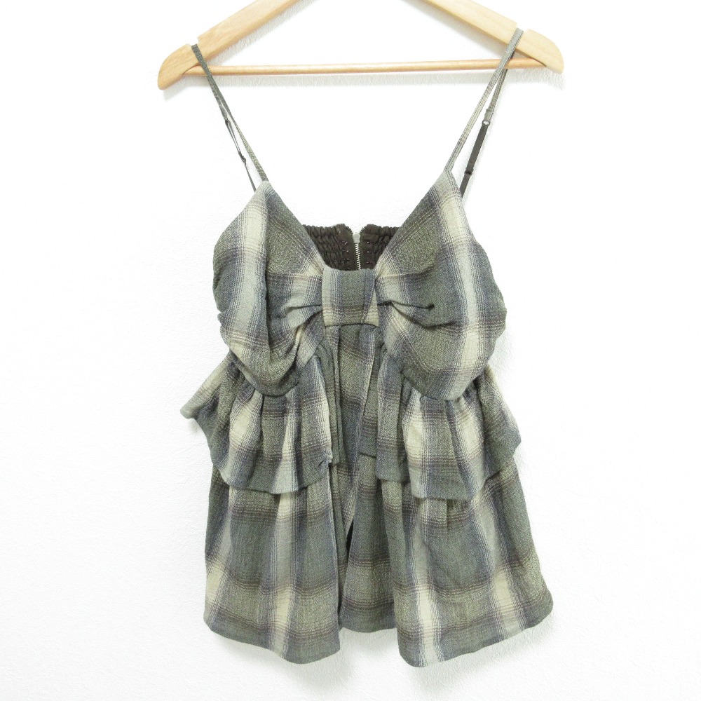 【中古】未使用 25AW DOUBLE STANDARD CLOTHING ダブルスタンダードクロージング ウールヴィスコース ティアードビスチェ 0204230253 F グレー レディース Luxs ブランド古着のリュクス