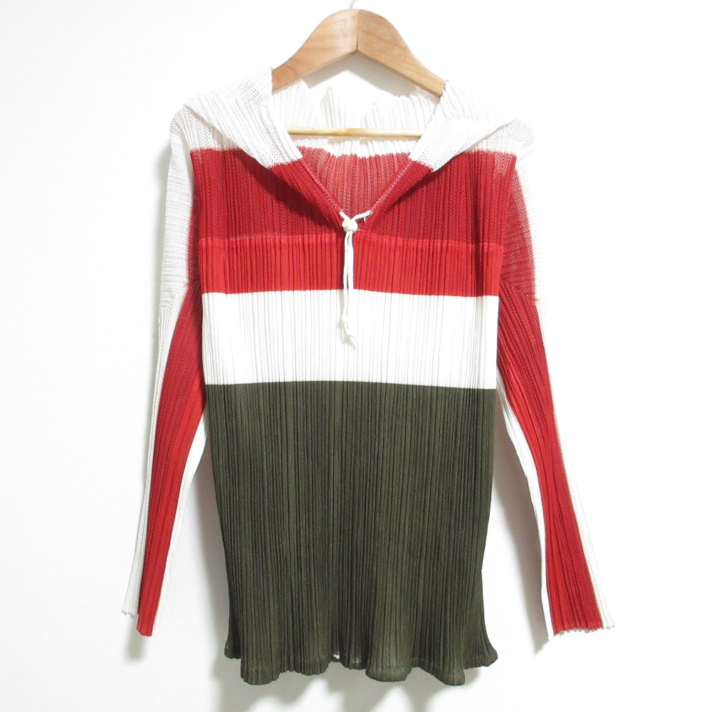 楽天市場】プリーツプリーズ イッセイミヤケ フード付き ジップアップ