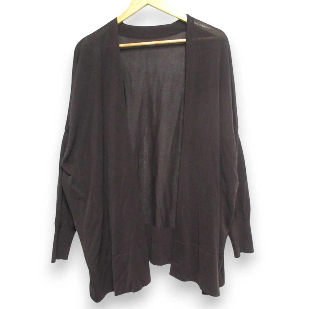 【中古】美品 25SS Deuxieme Classe ドゥーズィエムクラス shake code ショート カーディガン ブラウン レディース Luxs ブランド古着のリュクス