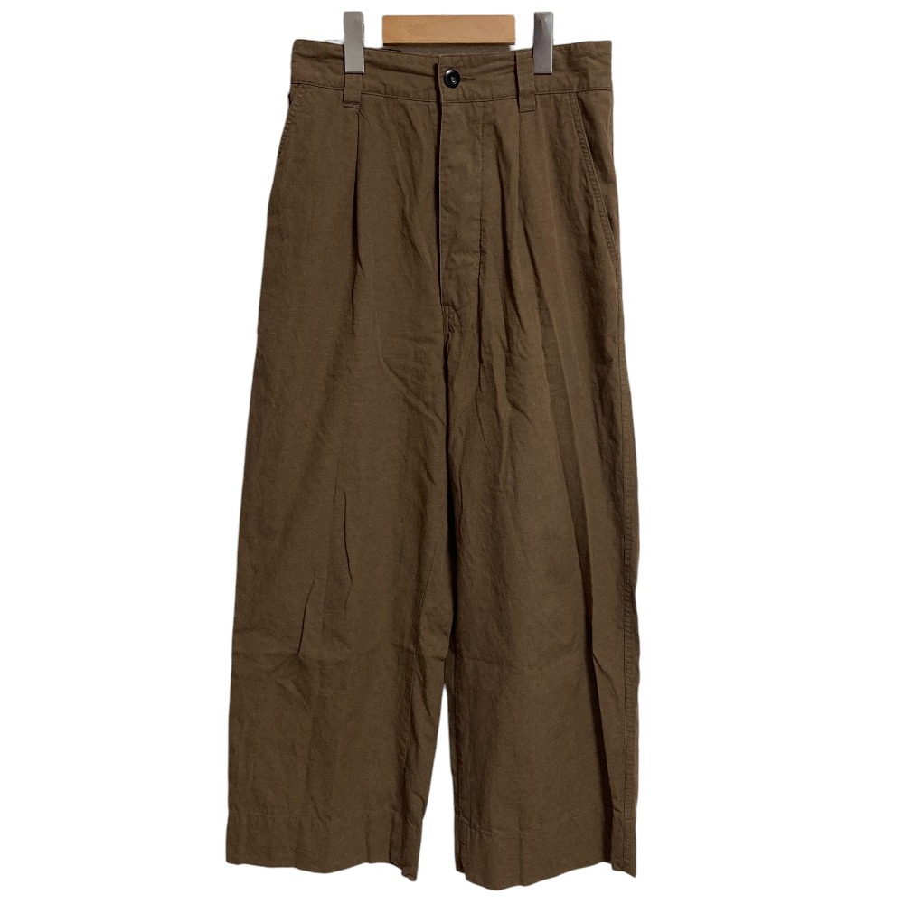 【中古】美品 MHL. マーガレットハウエル 25SS OVERDYE MELANGE COTTON LINEN パンツ 595-5140504 サイズ1 ブラウン レディース Luxs ブランド古着のリュクス 6,172円