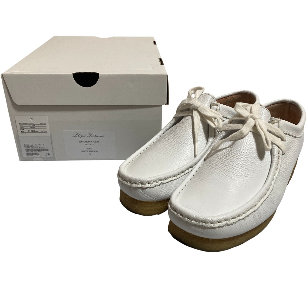 【中古】美品 LLOYD FOOTWEAR SHOEMAKER ロイドフットウェアー 1000 アイリッシュモカシン シューズ サイズ5 23.5cm ホワイト レディース Luxs ブランド古着のリュクス