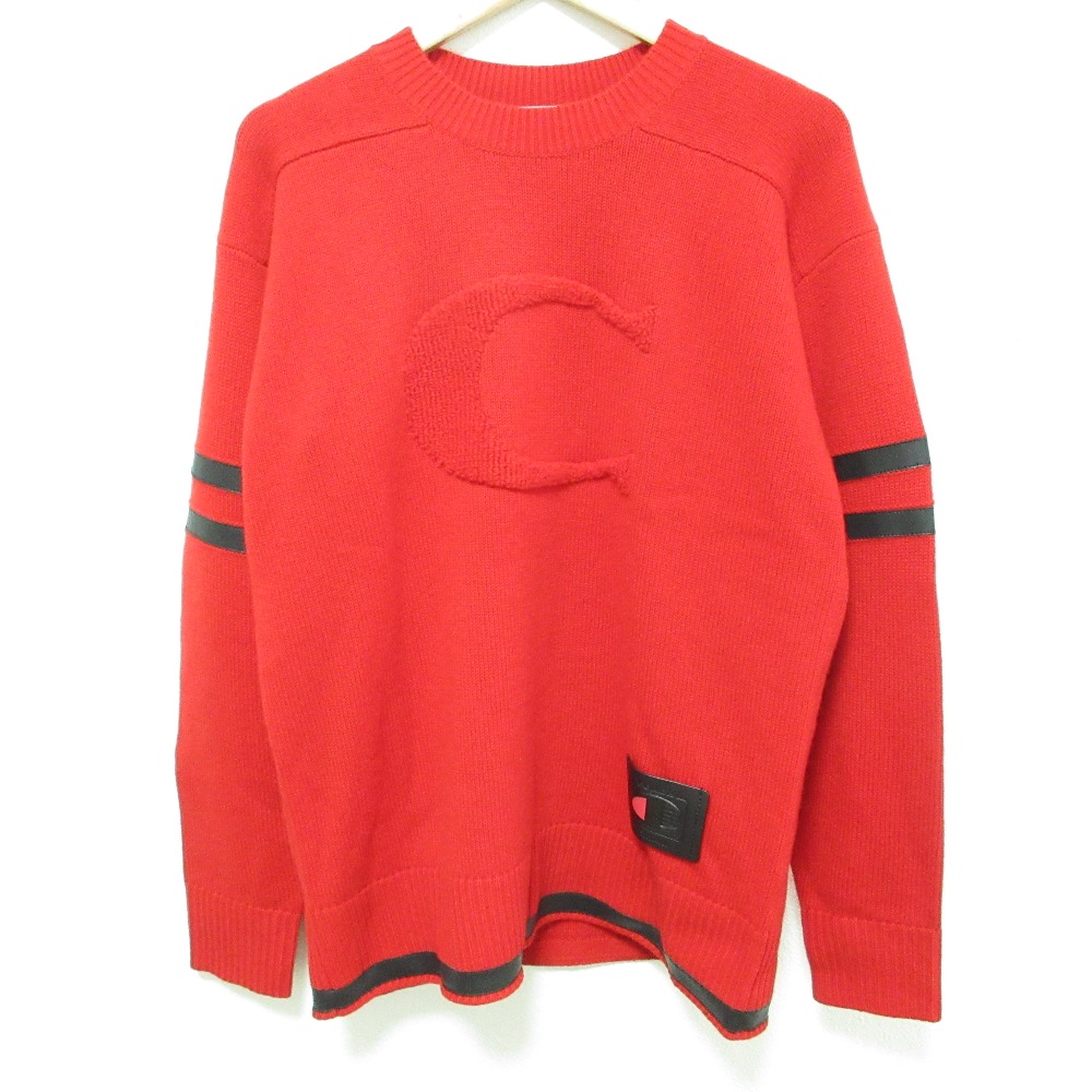 【中古】未使用 COACH×Champion コーチ チャンピオンコラボ フットボールセーター ロゴニット サイズXS レッド メンズ Luxs ブランド古着のリュクス 13,783円