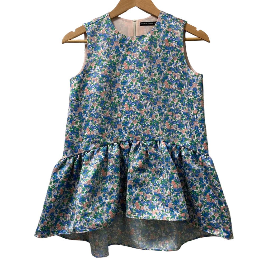 【中古】美品 23SS TSURU by Mariko Oikawa ツルバイマリコオイカワ Matine バックリボン ブラウス BL-1239930 フリーサイズ ブルー レディース Luxs ブランド古着のリュクス