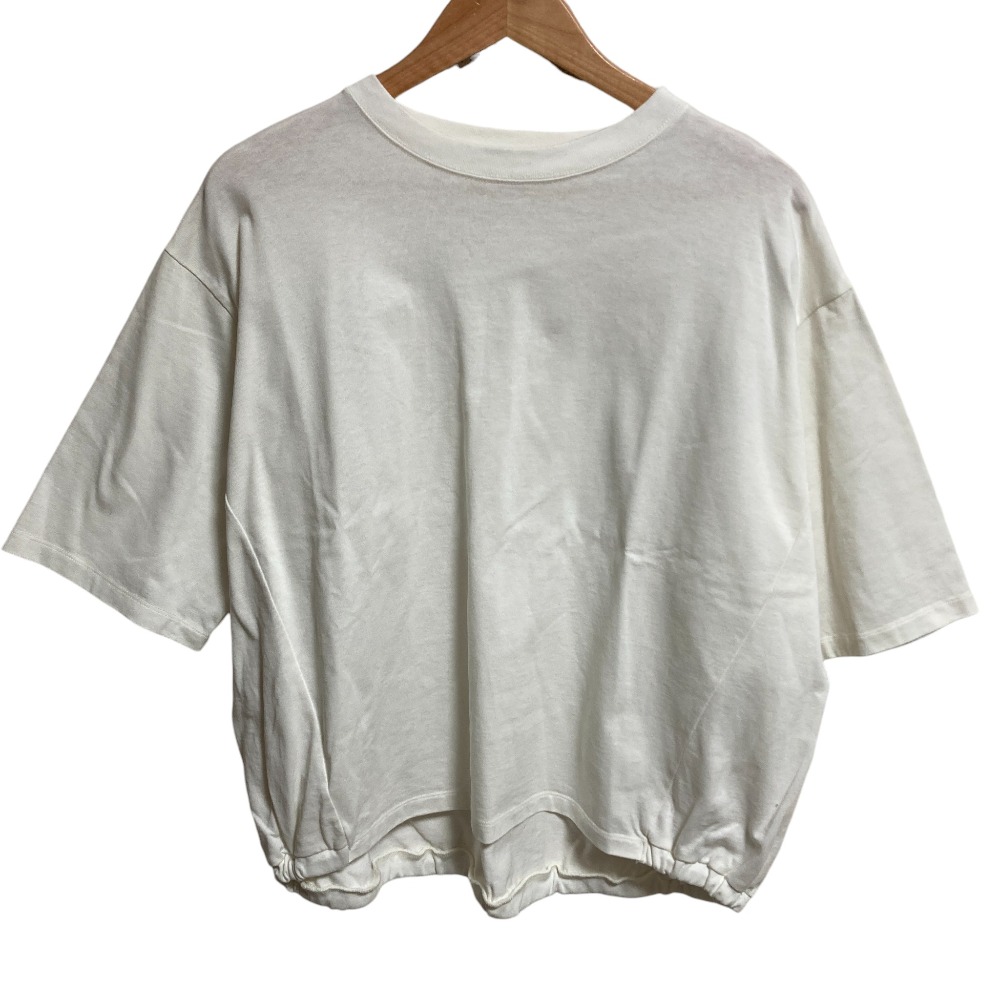 【中古】美品 25SS JOURNAL STANDARD luxe ジャーナルスタンダード ラックス バスクジャージー バルーンTシャツ ホワイト レディース Luxs ブランド古着のリュクス