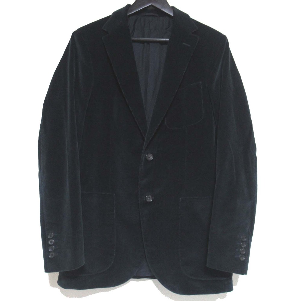 【中古】美品 GUCCI グッチ コーデュロイ シングル 2B テーラードジャケット サイズ46F グリーン系 メンズ Luxs ブランド古着のリュクス