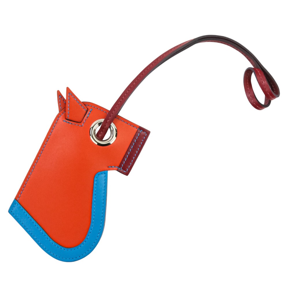 【中古】新品同様 HERMES エルメス カマイユ バッグチャーム キーリング クロシェット オレンジ レディース Luxs ブランド古着のリュクス