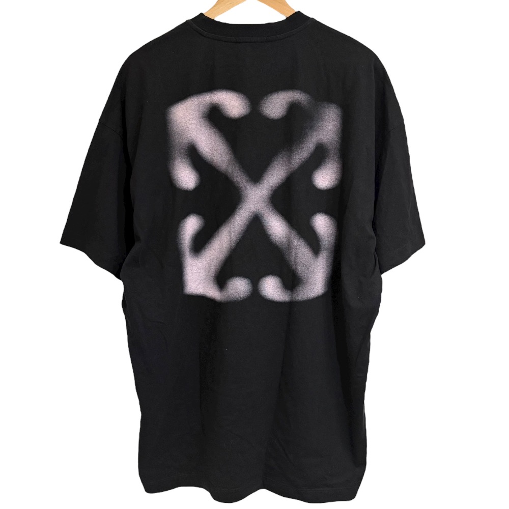 【中古】美品 24AW Off White オフホワイト Vanish Arrow Tシャツ OMAA161F24JER002 サイズS ブラック メンズ Luxs ブランド古着のリュクス