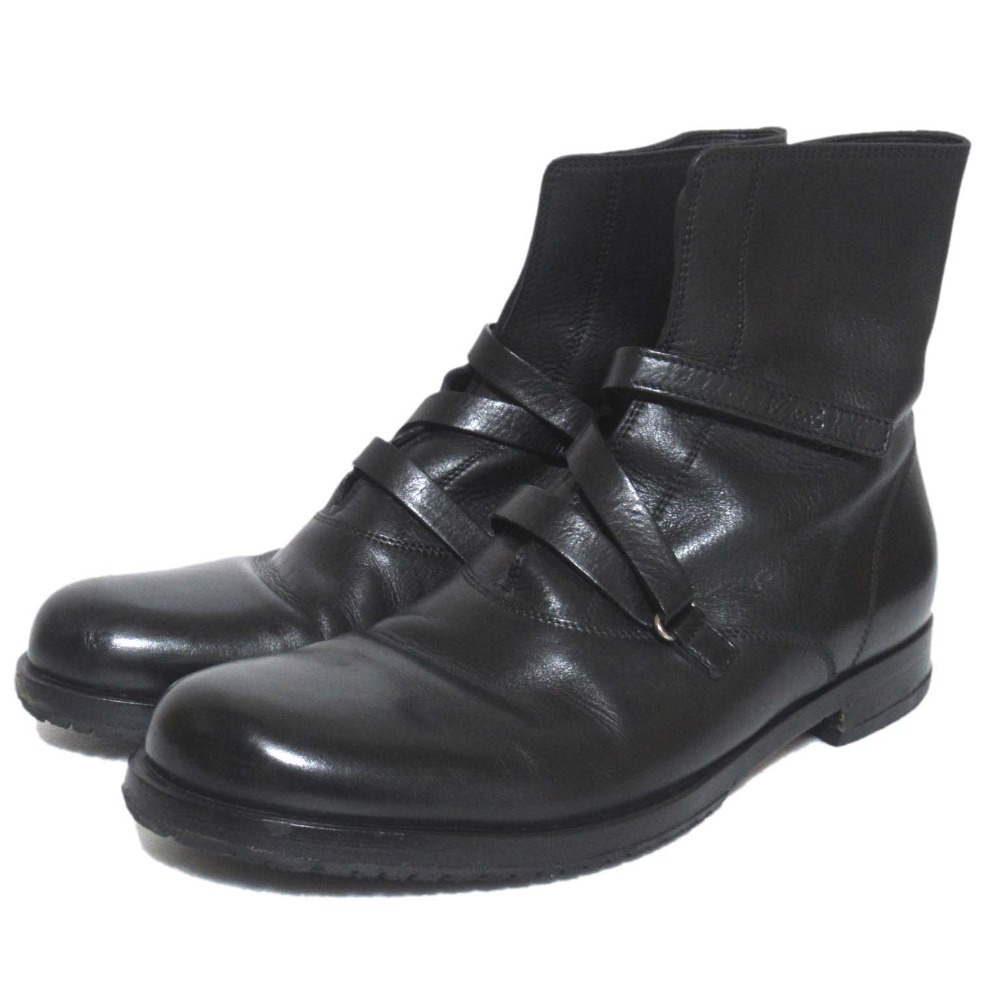 GUCCI ブラック レザーブーツ 37C GUCCI(グッチ) ショートブーツ 37C レディース - 103443 黒 アウト