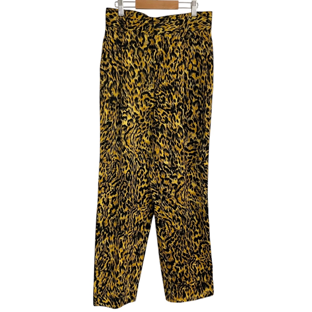 【中古】美品 GIANNI VERSACE ジャンニヴェルサーチ ヴィンテージ レオパード柄 テーパードパンツ サイズ44 イエロー系 レディース Luxs ブランド古着のリュクス｜Luxs（ブランド古着のリュクス）