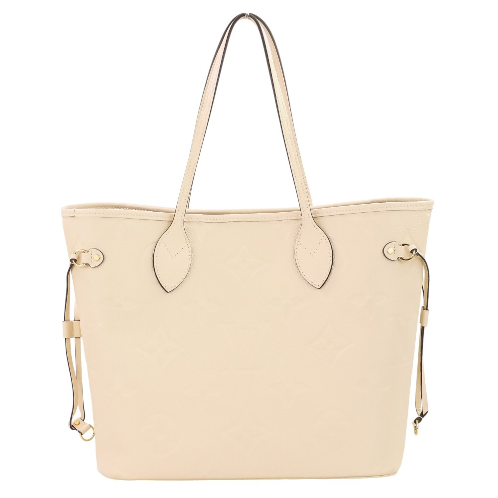 【中古】美品 LOUIS VUITTON ルイヴィトン モノグラムアンプラント ネヴァーフルMM トートバッグ M46676 クレーム レディース Luxs ブランド古着のリュクス
