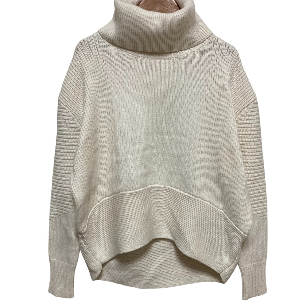 【中古】美品 Lauren Ralph Lauren ローレンラルフローレン タートルネック ニット セーター サイズXS ホワイト レディース Luxs ブランド古着のリュクス