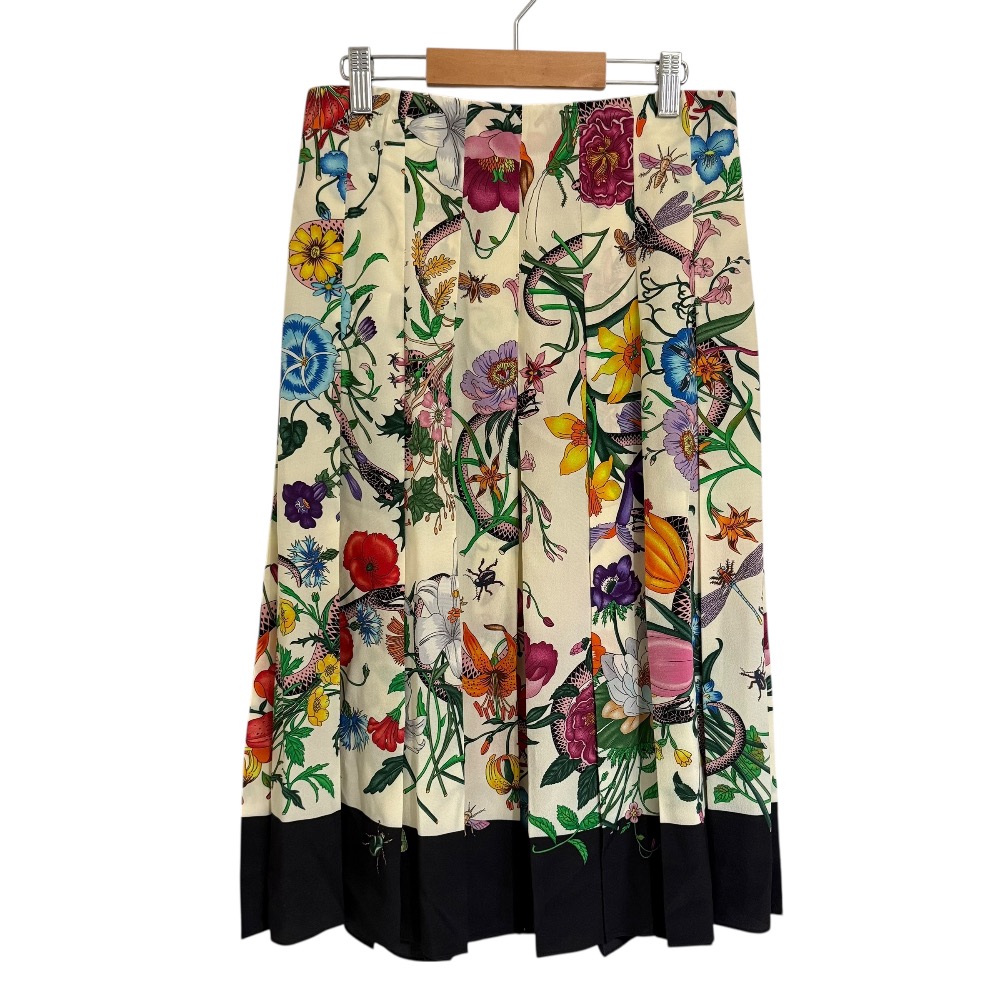 楽天市場】【グッチ】Gucci 17年 グリッター シルク混 プリーツ ロング