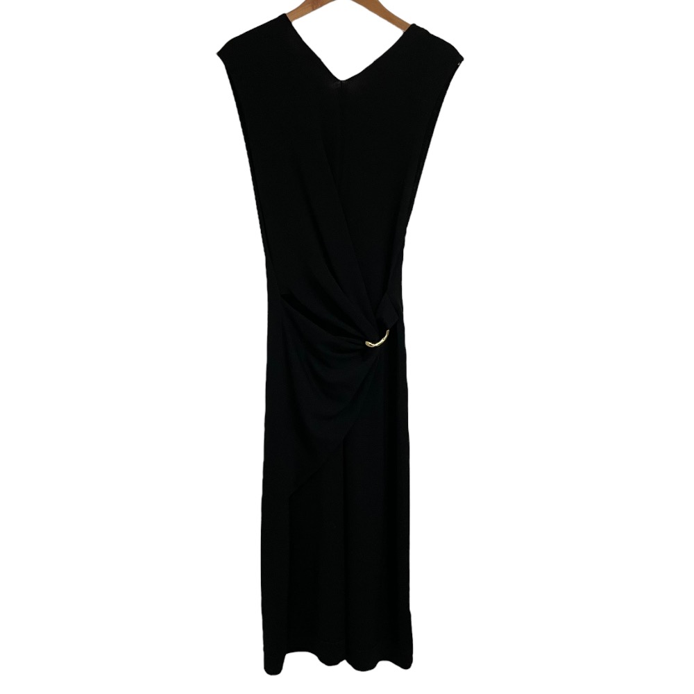 【中古】美品 24SS JIL SANDER ジルサンダー マキシ丈 ニットドレス ワンピース J01CT0180 サイズ36 ブラック レディース Luxs ブランド古着のリュクス