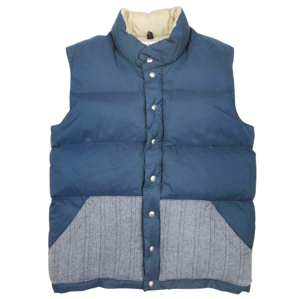 クレセント ダブルワークス ネイビー ダウンベスト ボタン留め USA製 Crescent Down Works（クレセントダウンワークス） (クレセントダウン