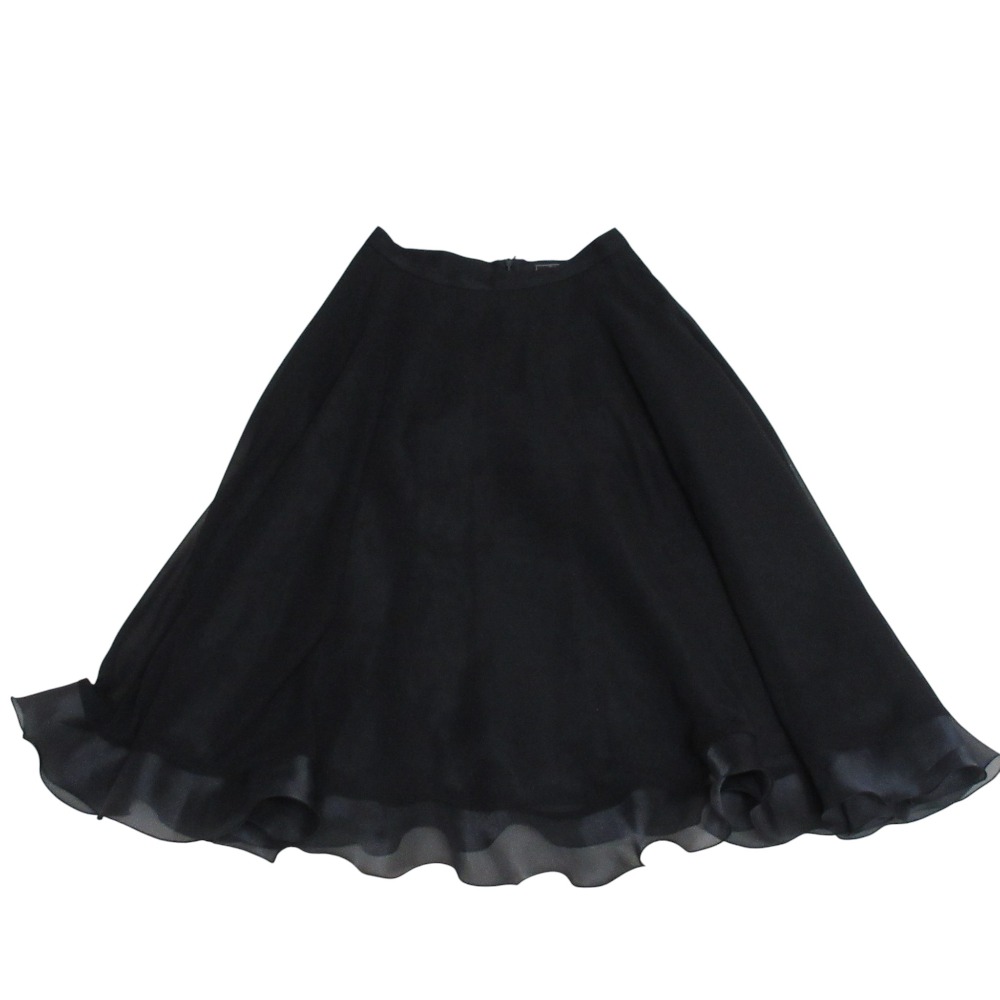 【中古】新品同様 FOXEY フォクシー Mille-Feuille Skirt フレア スカート 44353 サイズ42 ブラック レディース Luxs ブランド古着のリュクス