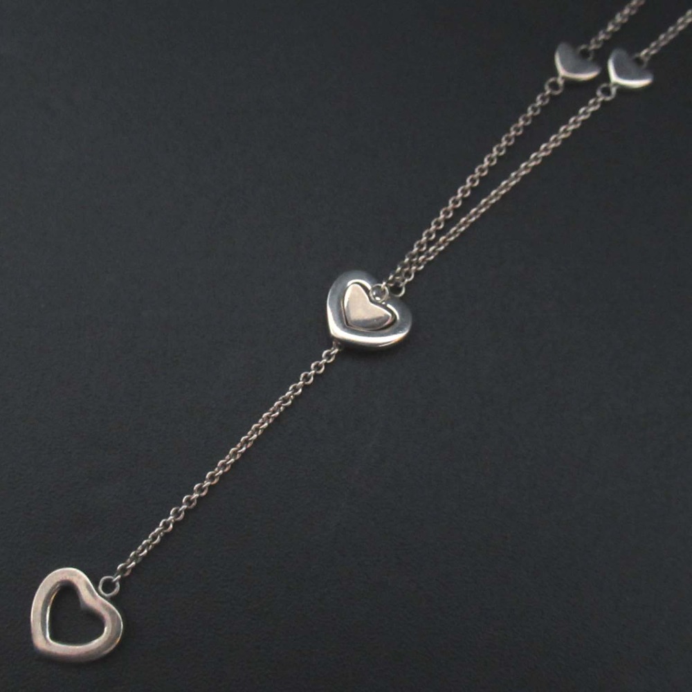 【中古】美品 Tiffany&Co ティファニー ハートリンク ラリエット ネックレス 925SV シルバー レディース Luxs ブランド古着のリュクス