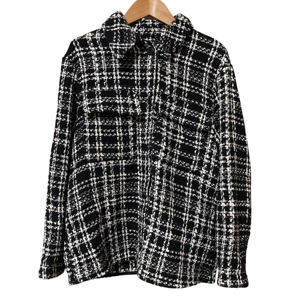 楽天市場】【中古】 未使用 ZARA ザラ スパンコール ツイード ショート