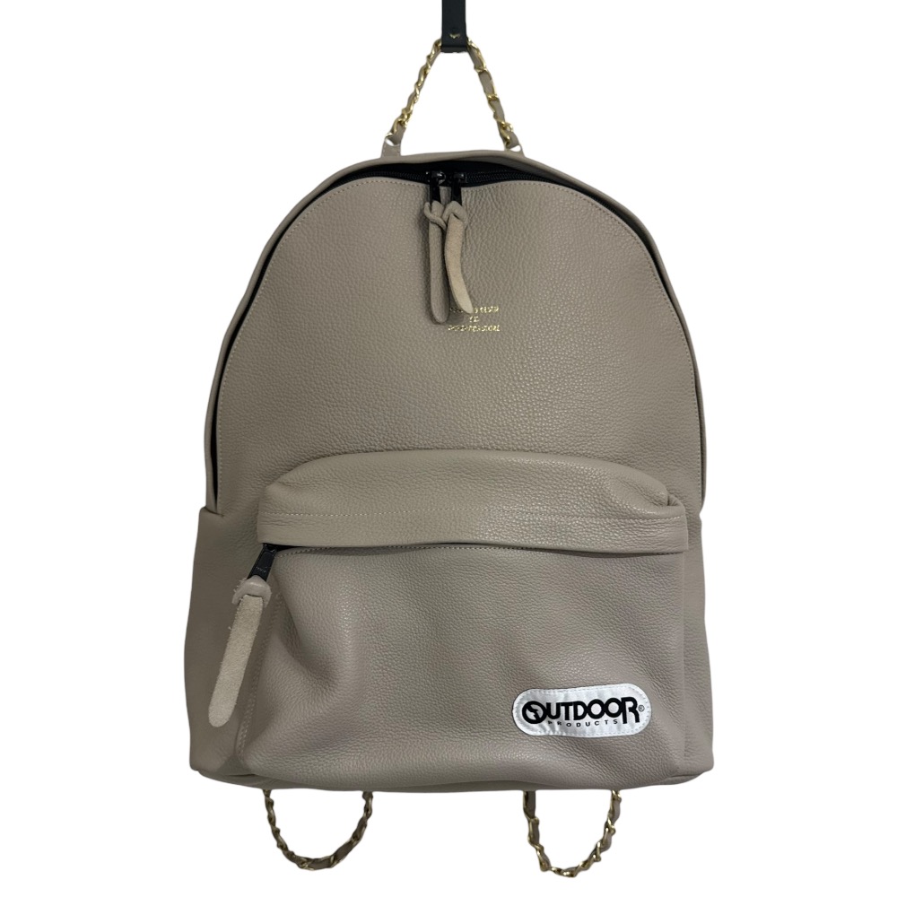 【中古】美品 OUTDOOR PRODUCTS アウトドアプロダクツ ヤングアンドオルセン コラボ レザー リュックサック ベージュ レディース Luxs ブランド古着のリュクス