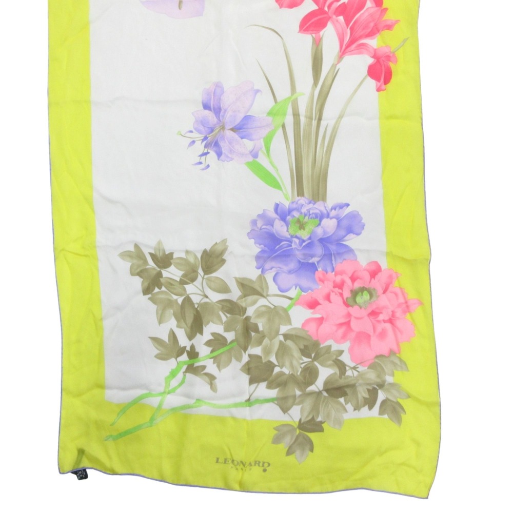 楽天市場】【LEONARD】レオナール スカーフ ストール 花柄 大判 シルク