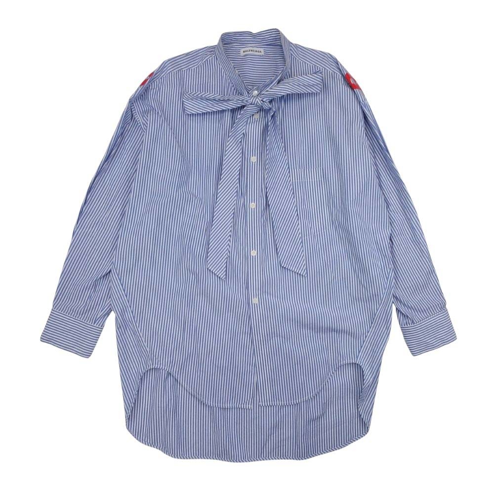 まぁ【美品】BALENCIAGAストライプフリル袖トップス 楽天市場】バレンシアガ BALENCIAGA レディース シャツ 長袖 トップス