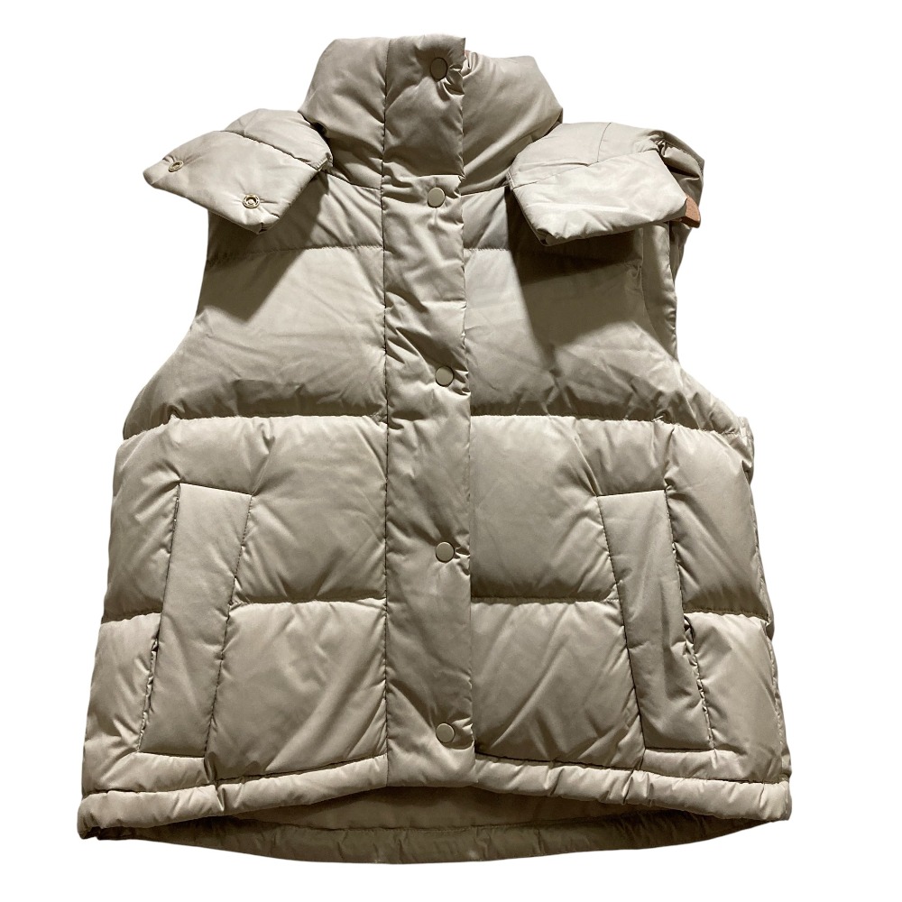 【中古】美品 lululemon ルルレモン フーディー ダウン ベスト SIZE2 ベージュ レディース Luxs ブランド古着のリュクス