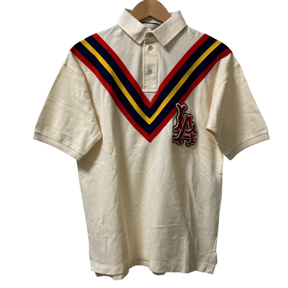【中古】未使用 GUCCI グッチ MLB コラボ ウェブストライプ ショートスリーブ 半袖 ポロシャツ 535833 サイズXS アイボリー メンズ Luxs ブランド古着のリュクス 24,156円