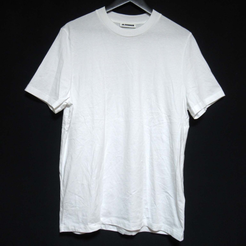 【中古】美品 25SS JIL SANDER ジルサンダー クルーネック 半袖 Tシャツ J21GC0004 Mサイズ 175/92A ホワイト メンズ Luxs ブランド古着のリュクス
