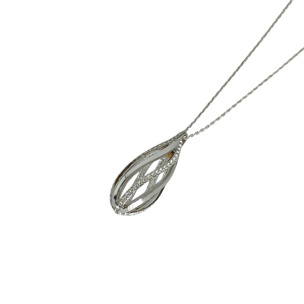 【中古】新品同様 SWAROVSKI スワロフスキー ターンアラウンド Turnaround チェーン ペンダント ネックレス アクセサリー 1179776 シルバーカラー レディース Luxs ブランド古着のリュクス