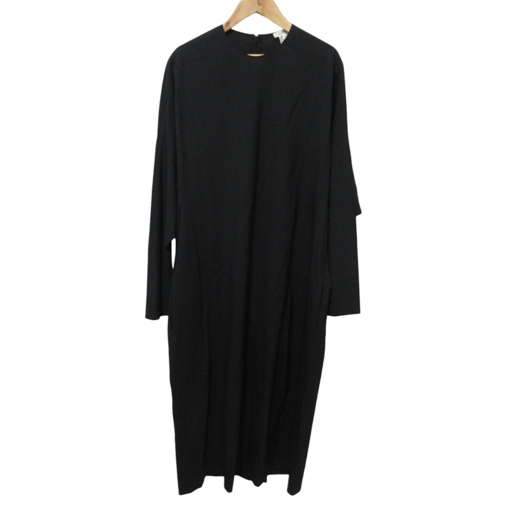 BLAMINK ブラミンク ウール　バンドカラー　ロング　ワンピース BLAMINK ブラミンク バンドカラー ギャザーロングワンピース 36 ウール