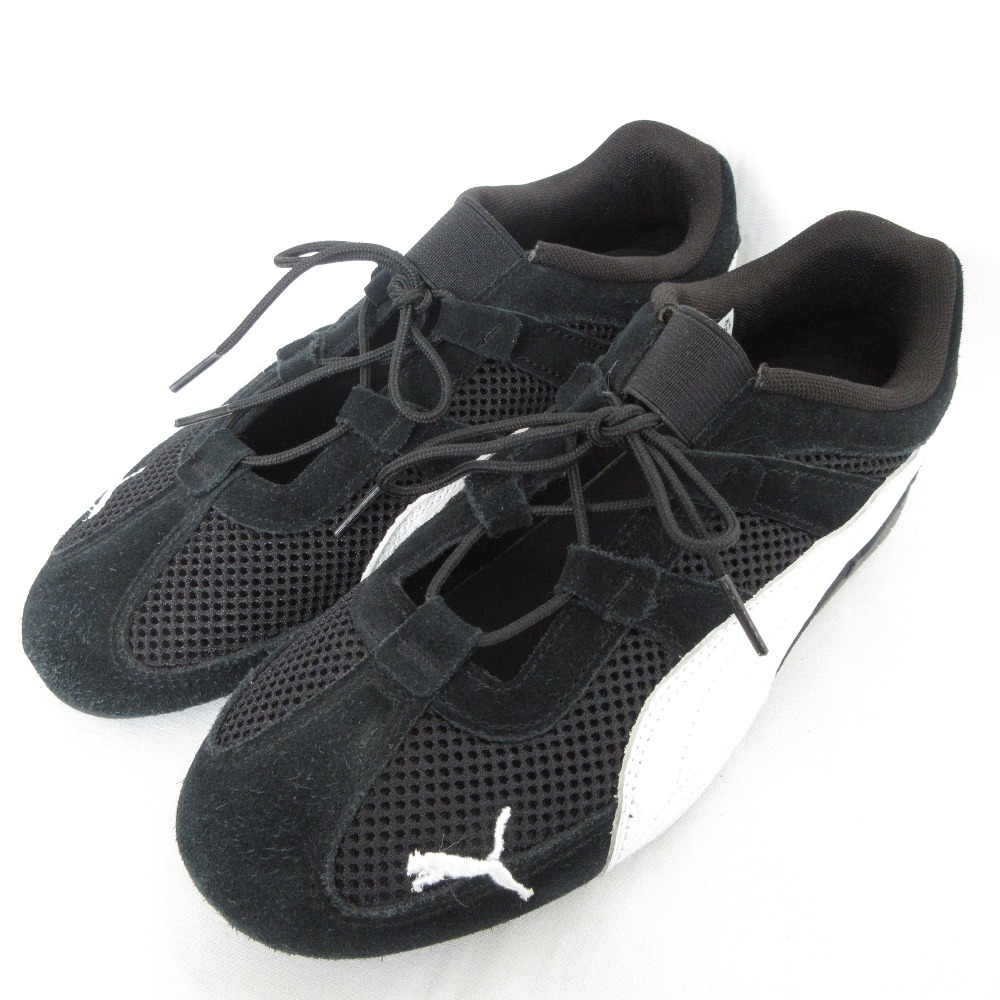 【中古】美品 PUMA プーマ SPEEDCAT GO スピードキャット ゴー スニーカー 403589-01 24.5cm ブラック レディース Luxs ブランド古着のリュクス
