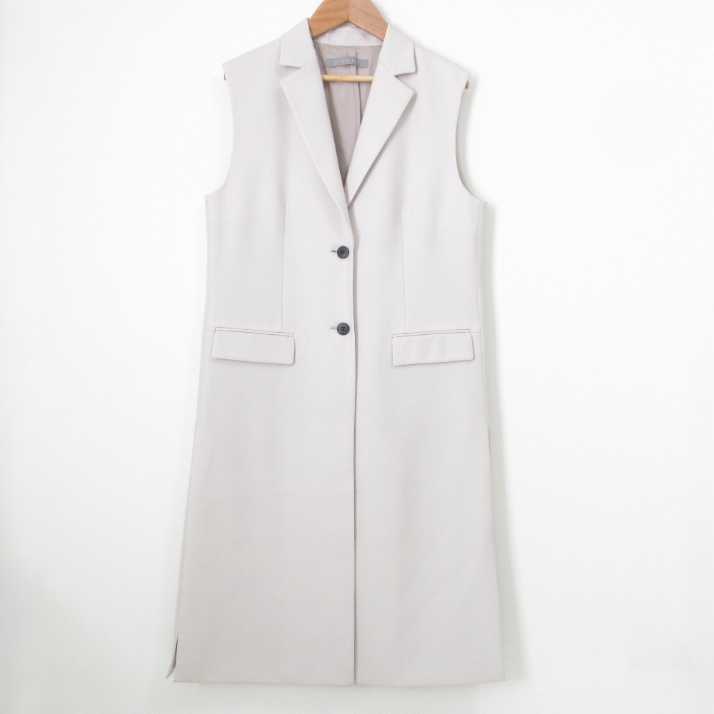 【中古】良品 22AW theory luxe セオリーリュクス NEW SAXONY OLIN ロングジレ ベスト 38サイズ ベージュ レディース Luxs ブランド古着のリュクス｜Luxs（ブランド古着のリュクス）
